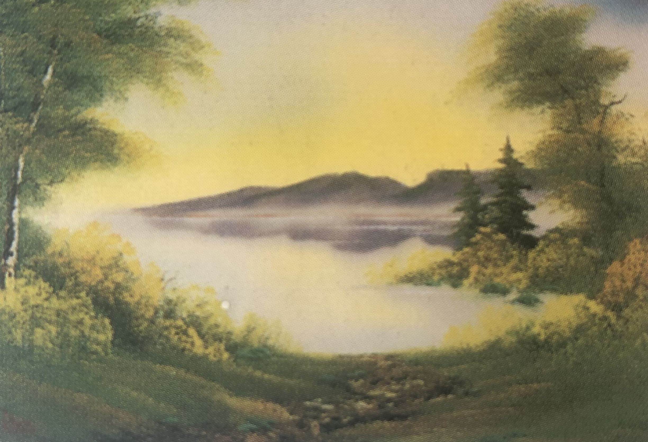 ruhige Bucht gemalt von Svenja Benz in der Wet-on-Wet Technique&reg; von Bob Ross